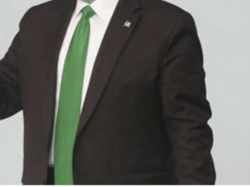 donald trump in a green tie