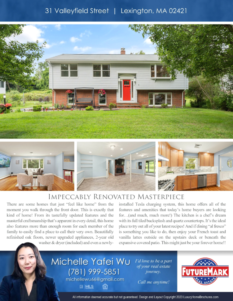 Michelle Wu | 31 Valleyfield Street | Lexington, MA 02421