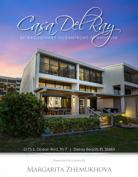 Margarita Zhemukhova | 2175 S. Ocean Blvd. Th-7, Delray Beach, FL 33483